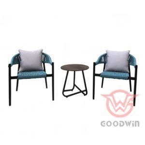 New Design New Material Aluminum Frame Woven Rope Outdoor Hotel Furniture Balcony Leisure Set
