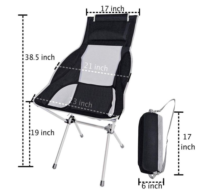 Bigger Size Camping Chair Black