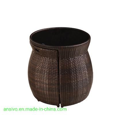 Outdoor Rattan Leisure Table and Chair Three-Piece Suit