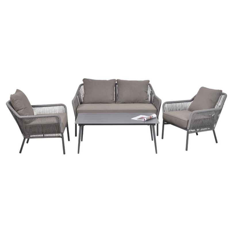 Modern Casual Design Aluminum Outdoor Dining Room Furniture Sofa Set