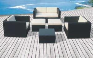 Outdoor Rattan Sofa for Garden with 2 Footstools (9505)