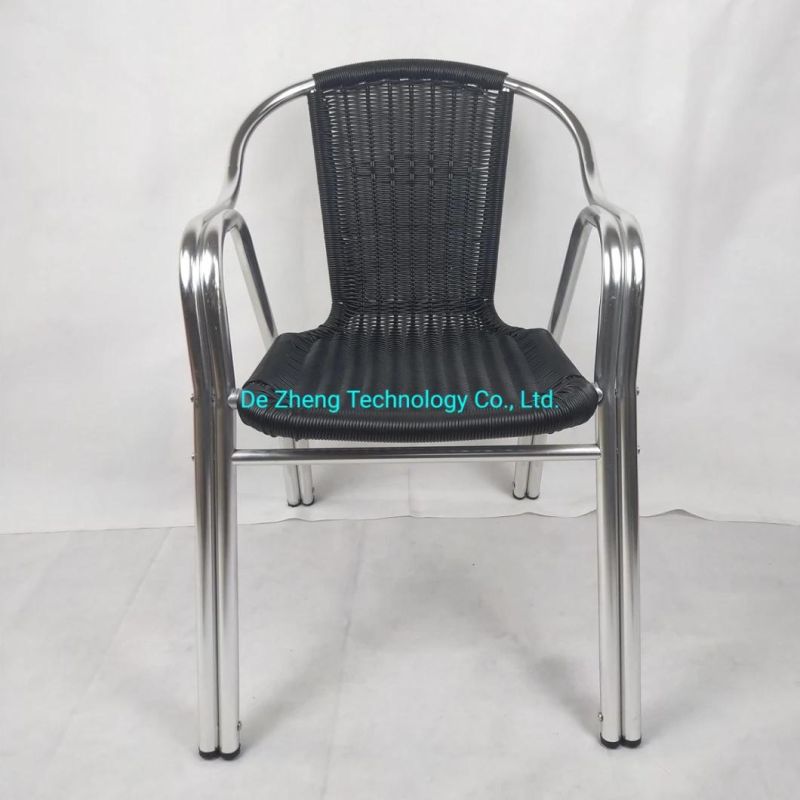 Cheap Double Tubes Wicker Chair Set Garden Rattan Chair Patio Outdoor Cheap Rattan Furniture