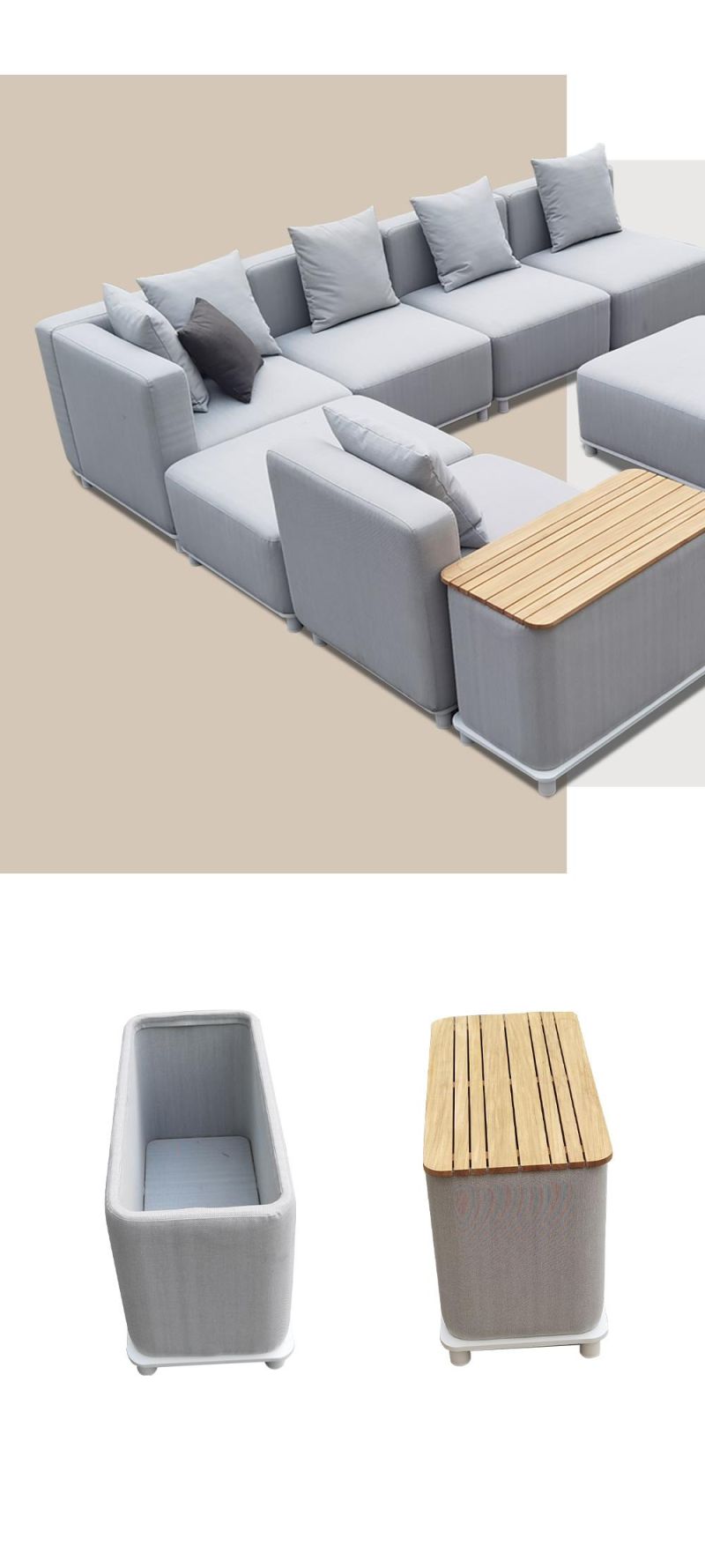 Metal New Darwin China Aluminum Outdoor Sets Patio Sofa with Factory Price