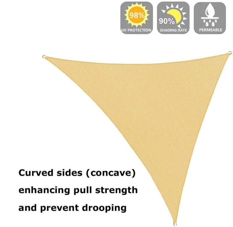 Triangular Shape Sun Shade Tent Sail Good for Patio UV Block and Outdoor Facility and Activities Esg12952