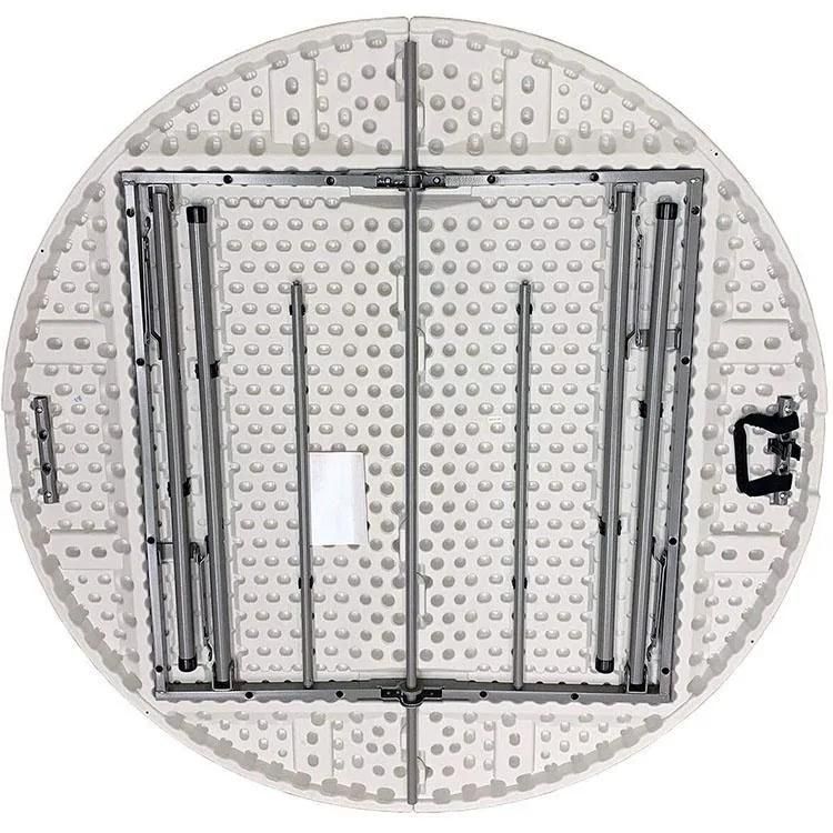 48 Inch White Round Plastic Banquet Folding Table for Wedding Events