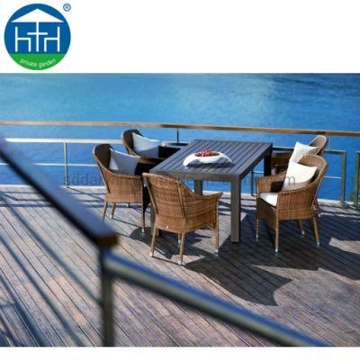 Factory Direct Outdoor Furniture Dining Set New Modern Garden Rattan and Table Set
