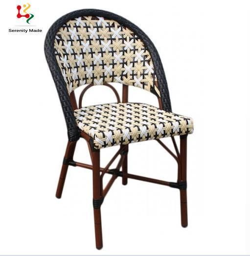 Commercial Grade Cafe Dining Chair with Natural Rattan Back and Seat Timber Frame Cane Chair for Restaurant
