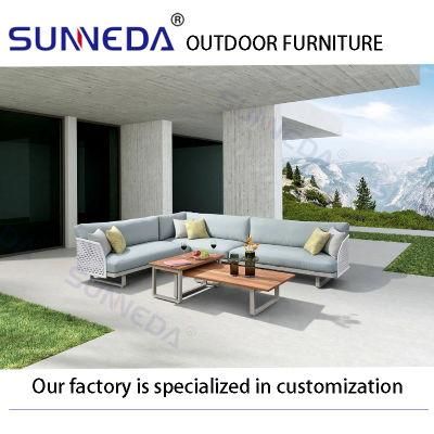Outdoor Aluminum All Set Meshed-Holes Back Patio Leisure Combination Furniture
