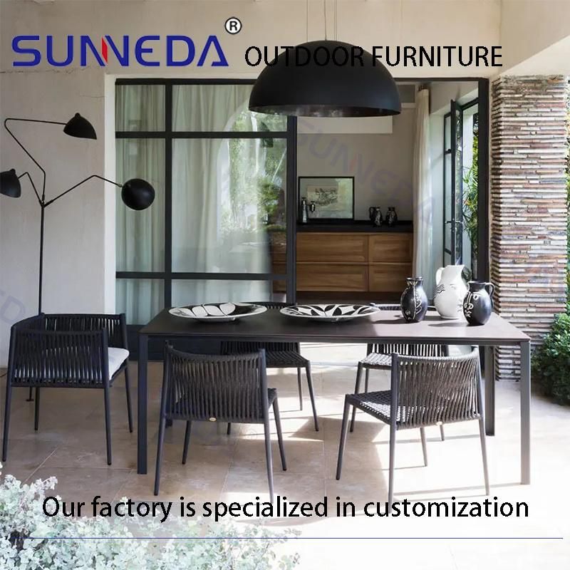 Best Selling Aluminium Alloy Durable Pub Restaurant Fashion Outdoor Table Set