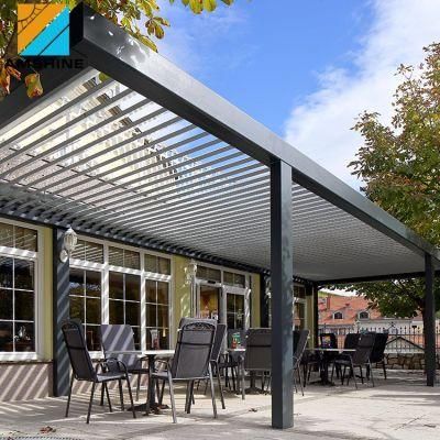 Bioclimatic System Motorized Aluminium Opening Roof Louver Pergola Design