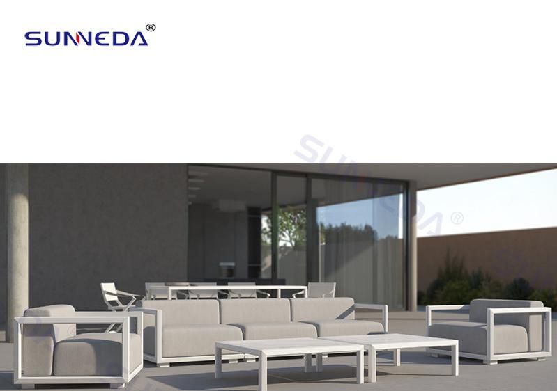 Simple Aluminum Leisure Outdoor Sofa Set Garden Coffee Table