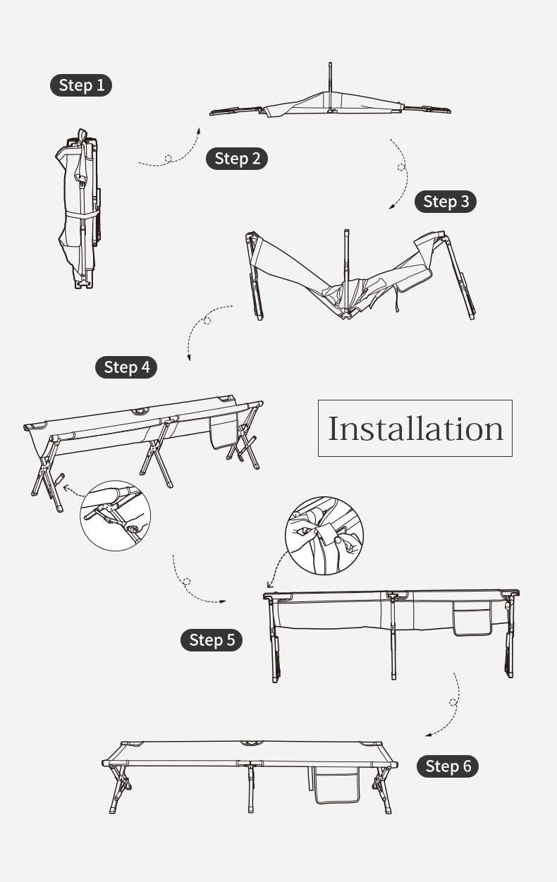 Folding Camping Army Bed Outdoor Camping Folding Bed