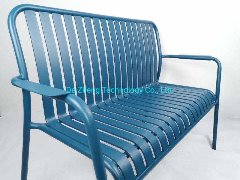 Europen Rusting Resistance Punched Outdoor Aluminum Slat Bench Water Proof Bistro Bar Furniture