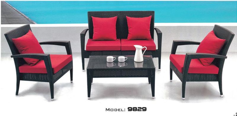 Wholesale PE Rattan Furniture Wicker Rope Woven Outdoor Garden Sofa