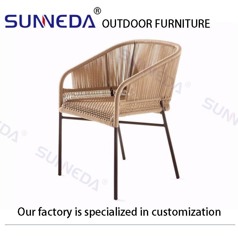 Outdoor Dining Chair Rattan Wicker Cast Aluminum Patio Furniture Chair