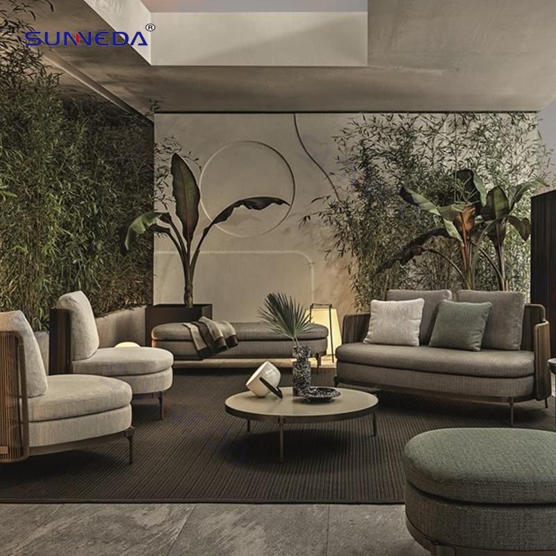 Modern Comfortable Aluminum Frame Webbing Sofa Sets
