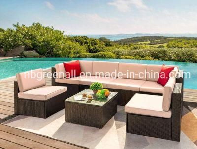 7PCS Patio Rattan Sofa Set Sectional Coversation Outdoor Garden Wicker Furniture Set Garden Set