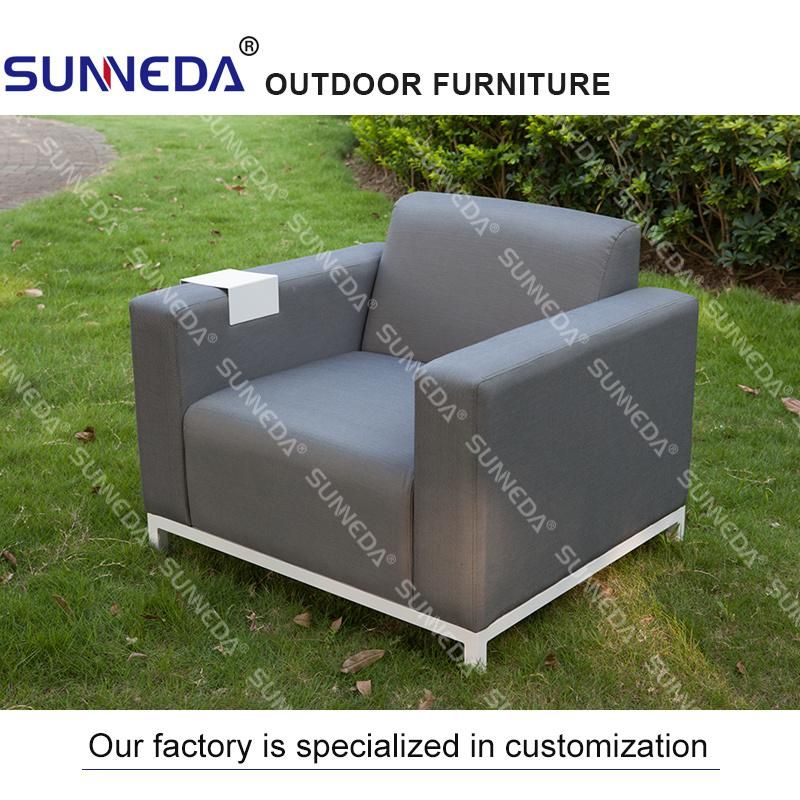 Loose Furniture Fabric Sofa with Aluminum Frame Simple Morden 2 Seat Sofa Set