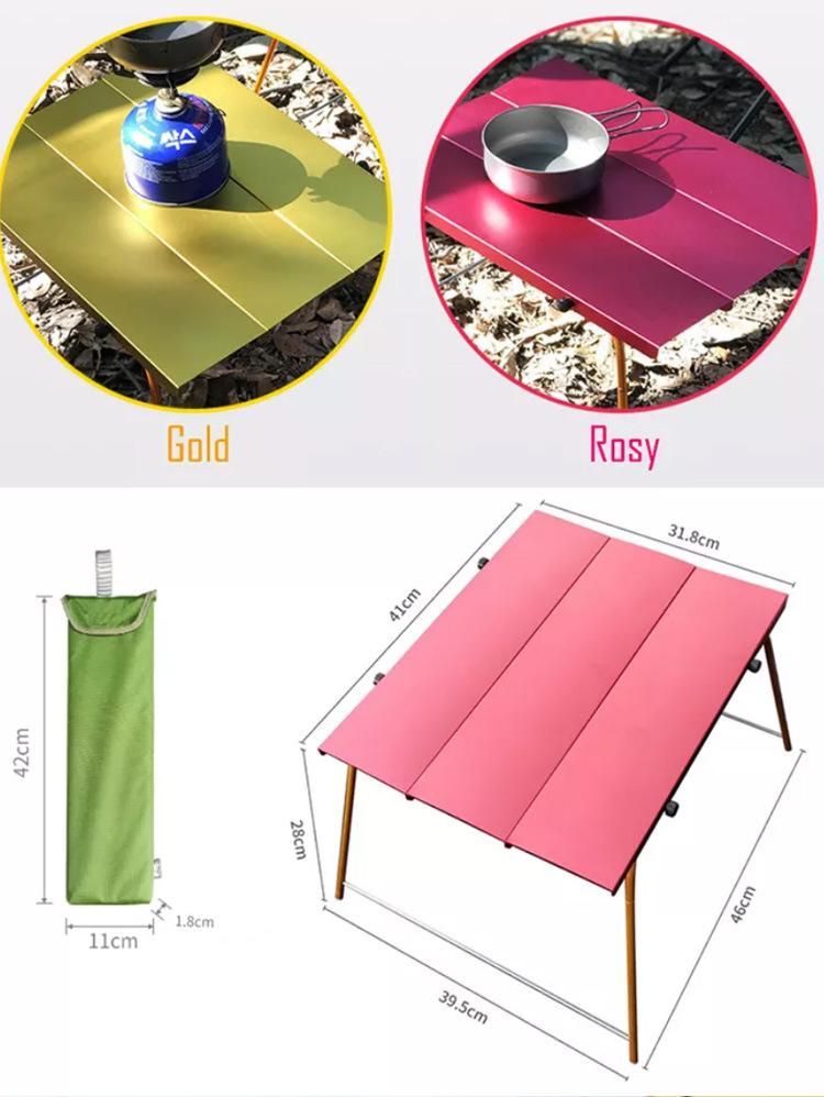 Lightweight Portable Foldable Aluminum Luxury Camping Table Outdoor Camp for Barbecue Cooking Travel Fishing