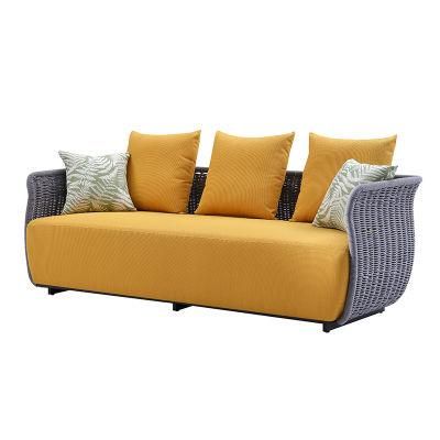 Luxury Hotel Garden Aluminum Rope Sofa Set Outdoor Furniture with Table