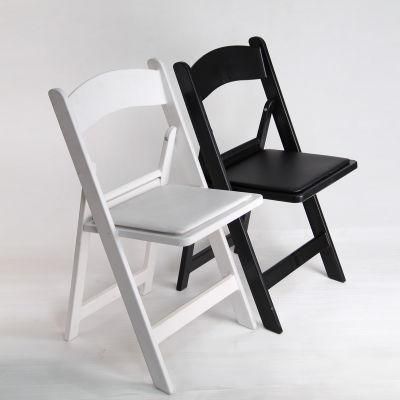 White Color Foldable Sillas Plastic Resin PP Folding Wimbledon Beach Chair