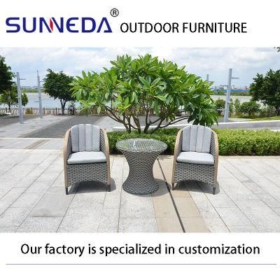 Modern Design Garden Furniture Aluminum Frame Woven Rattan Wicker Outdoor Chair