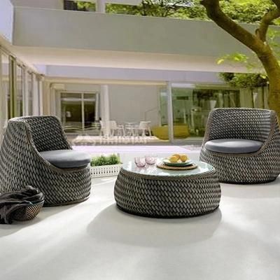 Outdoor Rattan Courtyard Flower Chair Garden Outdoor Villa Rattan Sofa