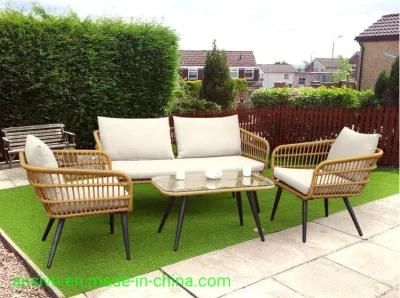 Outdoor Rattan Chair Sofa Combination Balcony Sales Department Nordic Courtyard Outdoor Waterproof Leisure Furniture Rattan Sofa Chair