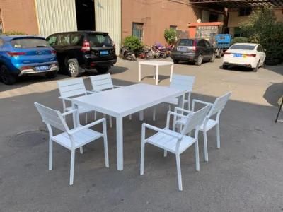 Simple Kd Design OEM Patio Furniture Aluminum Outdoor Dining Set