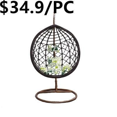 China Factory Wholesale Metal Bedroom Garden Hotel Hanging Swing Egg Chair