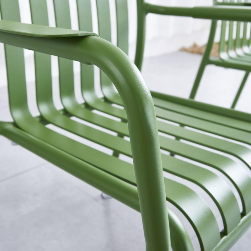 Wholesale Stackable Aluminum Park Garden Public Leisure Chair for Wedding and Event