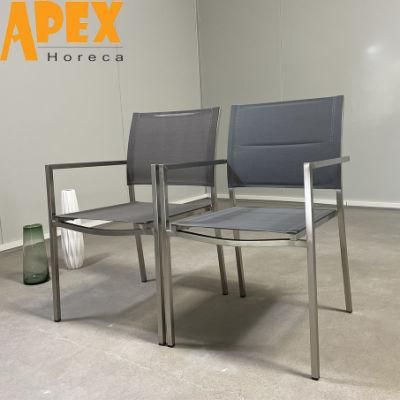 Modern Luxury Restaurant Design Aluminum Frame Dining Chair Cheap Wholesale