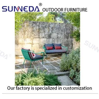 Factory Modern Open Space Comfortable Aluminum with Waterproof Cushion Sofa
