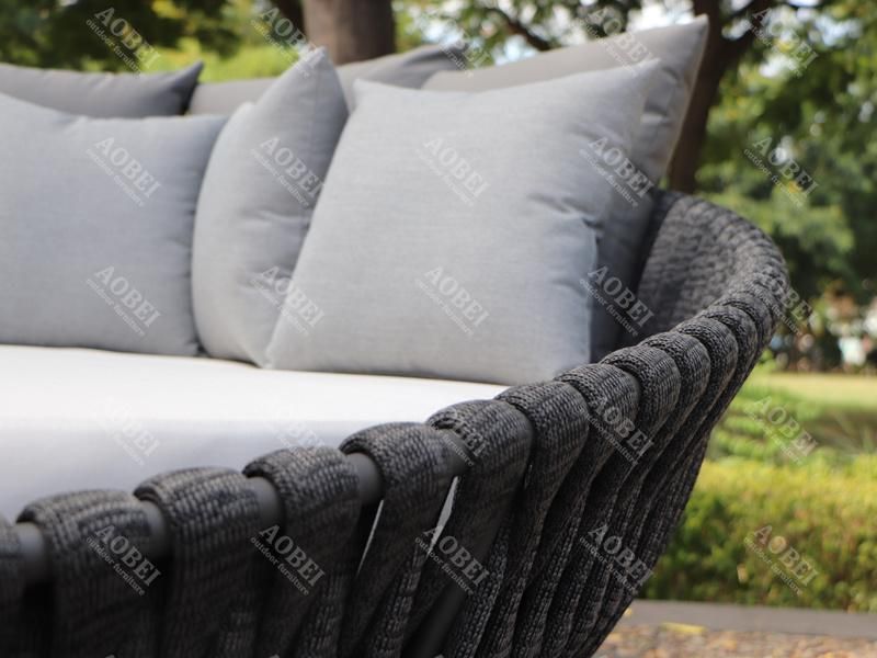 Modern Outdoor Home Hotel Garden Furniture Round Daybed Cabana Gazebo Sofabed Sunbed