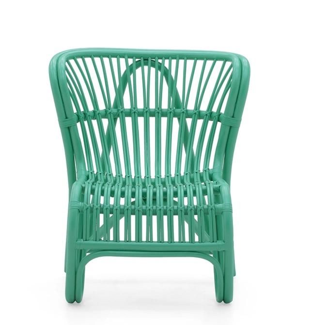 Unique Style Green Color Popular Hand Made Natural Rattan Adult Leisure Chair