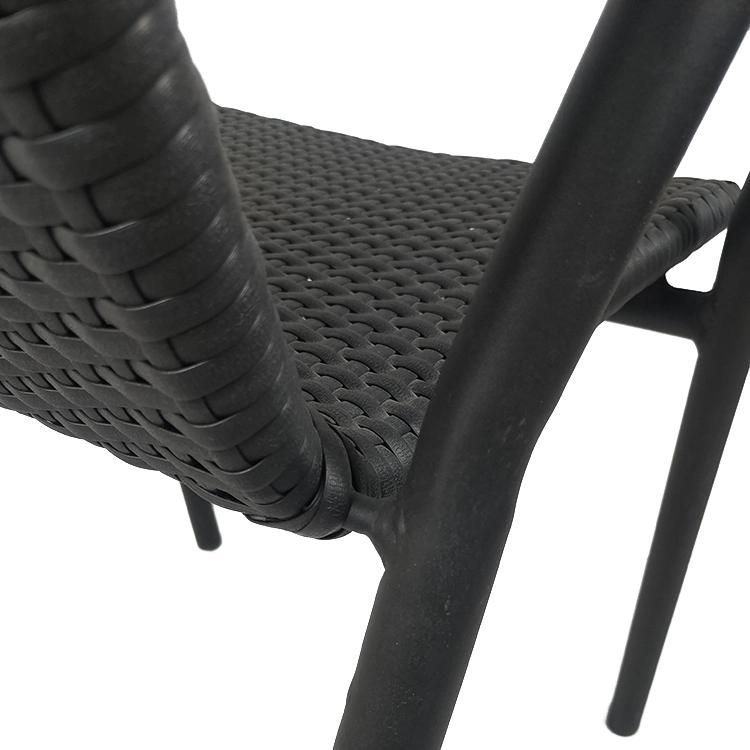 Waterproof Commercial Cafe Dining White Contemporary Modern Outdoor PE Rattan Dining Furniture