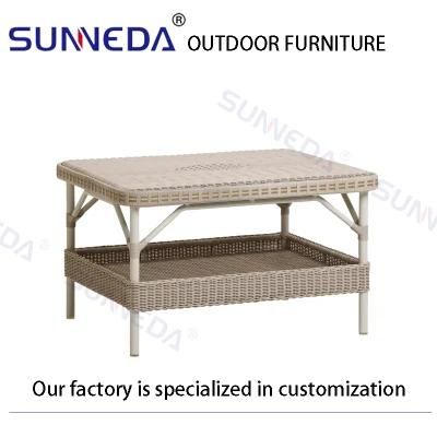 High Quality Outdoor Chair and Tea Table with Transparent Glass