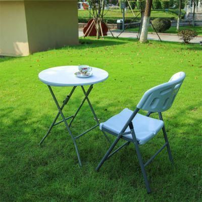 Dia60cm Portable High Foot Wine Round Plastic Cocktail Tables for Events