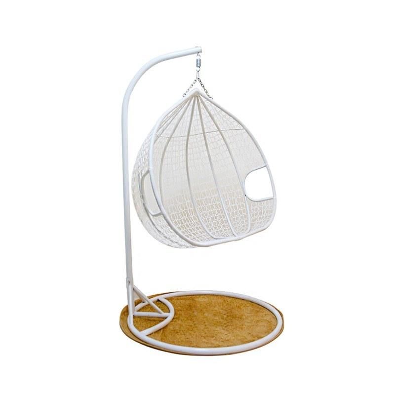 Fashionable Modern design Home Hanging Egg Headrest Metal Swing Chair