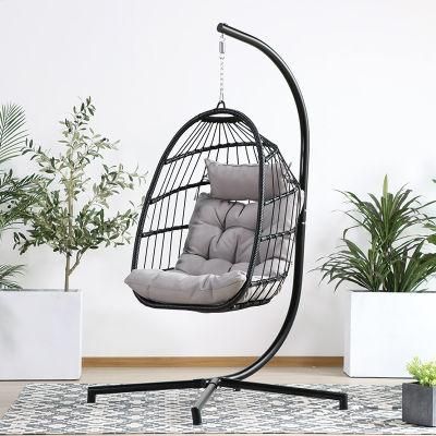 China Metal Customized OEM Foshan Egg Aluminium Swing Wicker Furniture Hang Chair