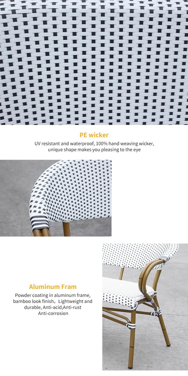 Garden Loveseat Rattan Bistro Bench Outdoor Rattan Chair