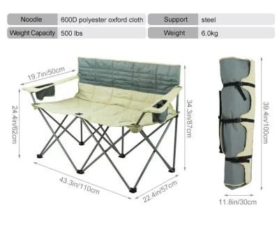 600d Polyster Fabric Steel Fram Construction Folding Chair