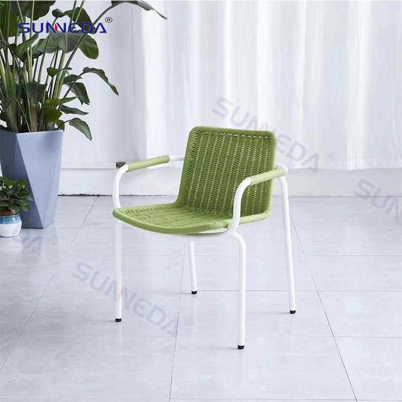 Patio Dining Set with Kd Structure Aluminum Table Top and 6PC Chairs