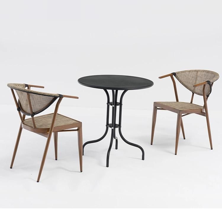 Modern Outdoor Furniture Set Grey and Black Color All Weather Resistant