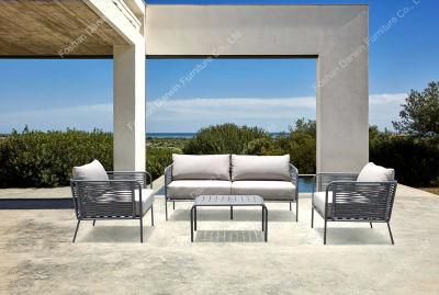 Leisure Fabric Outdoor Aluminum Garden Patio Rope Sofa Lounge
