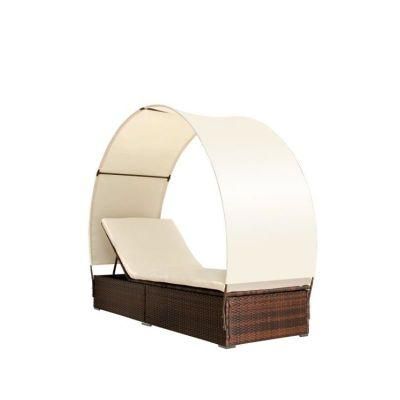 Hot Sale Modern Outdoor Swimming Pool Weaving Rattan Outdoor Sun Lounger with Cushion