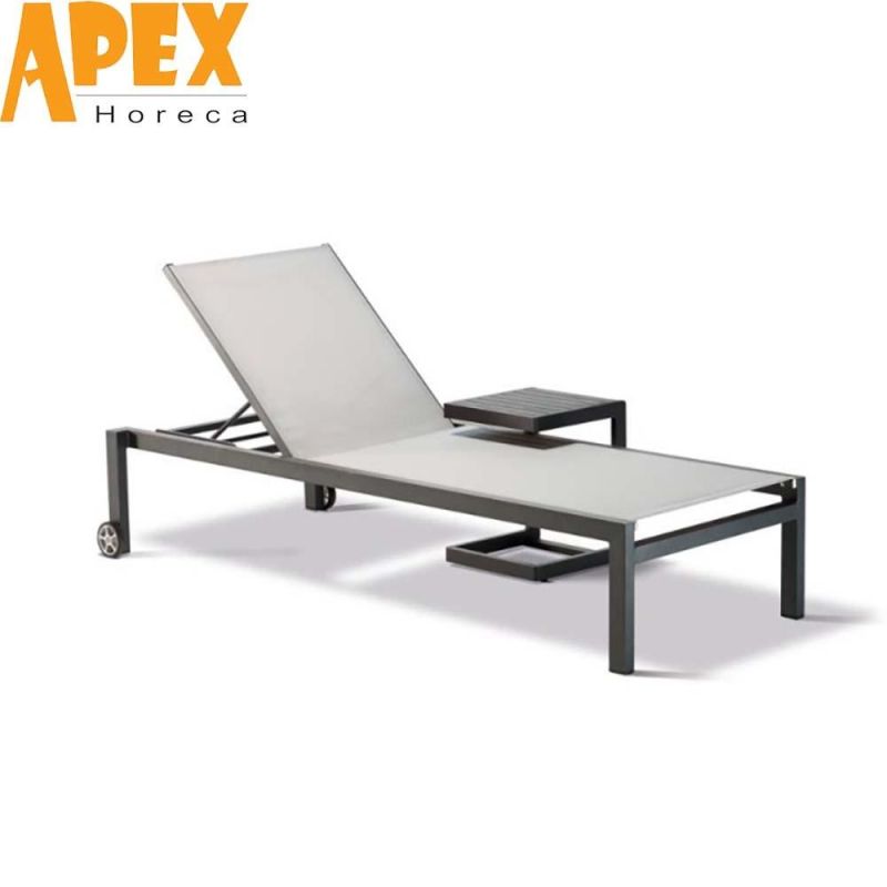 Modern Home Furniture Outdoor Sun Lounger Aluminum Tube Swimming Pool Beach Reclining Daybed