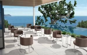 Garden Sofa Outdoor Contract Chairs with Stainless Steel Legs
