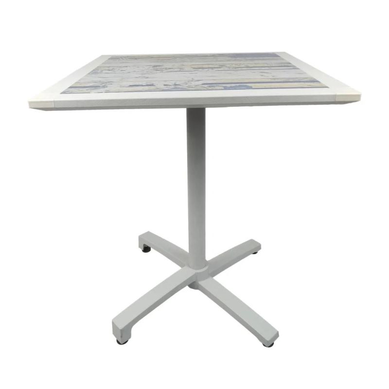 Commercial Foldable Restaurant Bar Bistro Ceramic Table Outdoor Garden Furniture