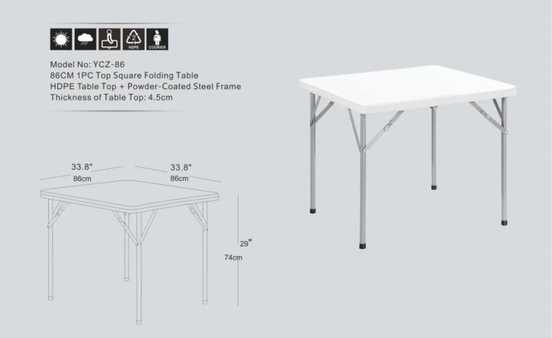 Hotsale Portable Square Plastic Outdoor Camping Picnic Folding Tables